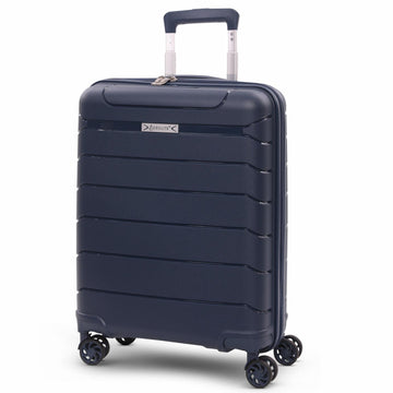 Aerolite Travel Bundle – 55x40x20/23cm Expandable Cabin Suitcase + 40x20x25cm Ryanair-Free Underseat Bag with TSA Lock – Lightweight, Airline-Approved Set (Navy+Black)